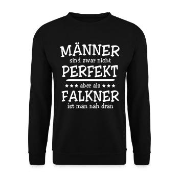 Falkner Männer - Unisex Pullover - Schwarz - Vorne - Alina (178cm) & Michal (187cm)