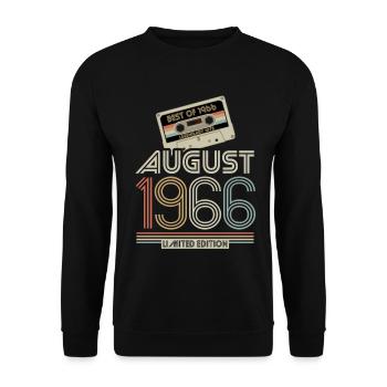 Cassette | Best of August 1966 | Limited Edition - Unisex Sweatshirt - black - Front - Alina (178cm) & Michal (187cm)