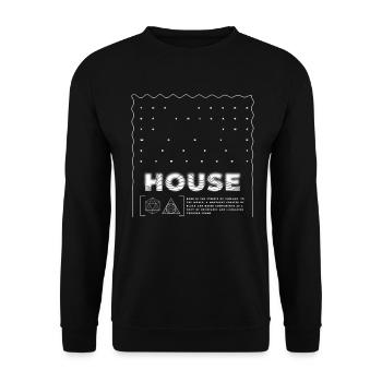 House Origins Chicago House Rave outfit EDM - Unisex Sweatshirt - black - Front - Alina (178cm) & Michal (187cm)