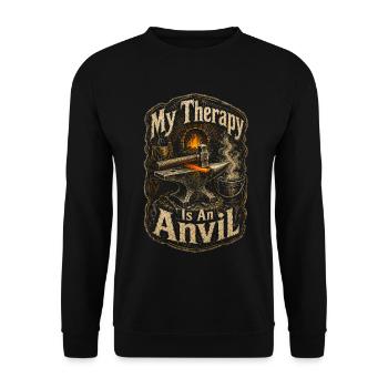 Blacksmith Blacksmith Farrier - Unisex Sweatshirt - black - Front - Alina (178cm) & Michal (187cm)
