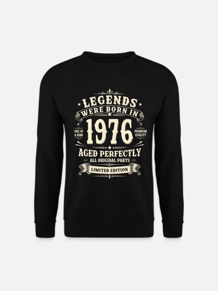 50. Geburtstag Geschenk 1976 Mann Vintage Retro - Unisex Pullover - Schwarz
