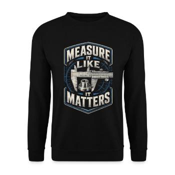 Cutting machine operator CNC router - Unisex Sweatshirt - black - Front - Alina (178cm) & Michal (187cm)