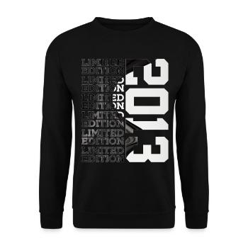 13 YEARS OLD LIMITED EDITION 2013 13TH BIRTHDAY - Unisex Sweatshirt - black - Front - Alina (178cm) & Michal (187cm)