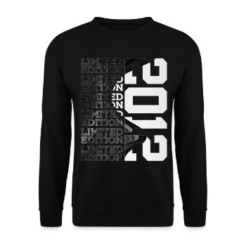 14 JAHRE ALT LIMITED EDITION 2012 14. GEBURTSTAG - Unisex Pullover - Schwarz - Vorne - Alina (178cm) & Michal (187cm)