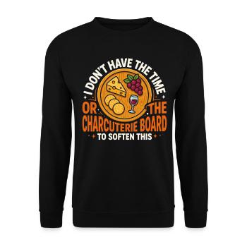 Time Crunch Charcuterie Humor - Unisex Sweatshirt - black - Front - Alina (178cm) & Michal (187cm)