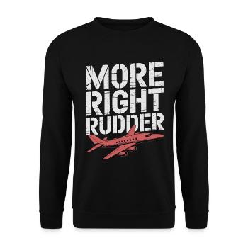 Private Pilot More Right Rudder Recreational Pilot - Unisex Sweatshirt - black - Front - Alina (178cm) & Michal (187cm)