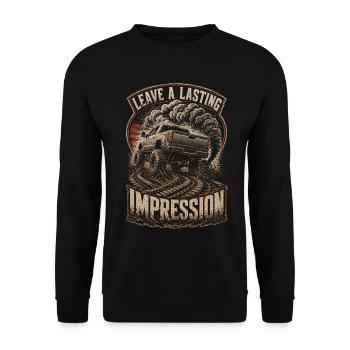 Le charbon roulant laisse une impression durable - Sweat-shirt Unisexe - noir - Devant - Alina (178cm) & Michal (187cm)