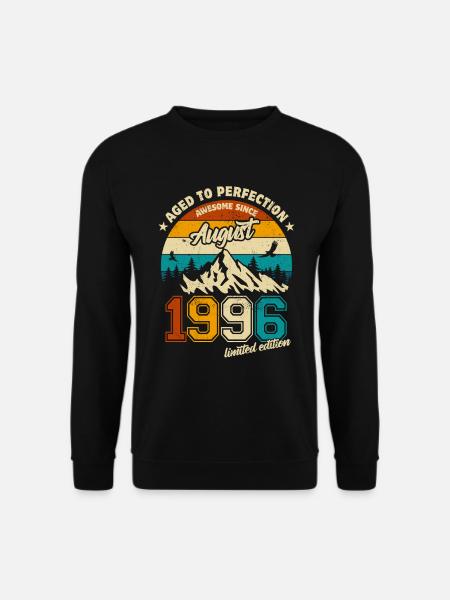 August 1996 | Aged to perfection | Birthday - Unisex Sweatshirt - black