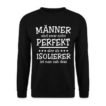 Isolierer Männer - Unisex Pullover - Schwarz - Vorne - Alina (178cm) & Michal (187cm)