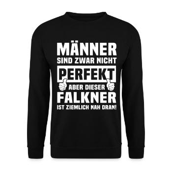Falkner - Unisex Pullover - Schwarz - Vorne - Alina (178cm) & Michal (187cm)