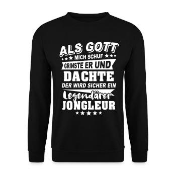 Jongleur - Unisex Pullover - Schwarz - Vorne - Alina (178cm) & Michal (187cm)