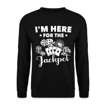 Casino - Unisex Sweatshirt - black - Front - Alina (178cm) & Michal (187cm)