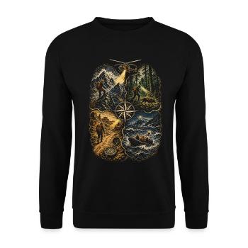 Équipe de secours - Sweat-shirt Unisexe - noir - Devant - Alina (178cm) & Michal (187cm)