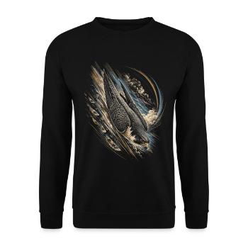 Fauconniers de fauconnerie - Sweat-shirt Unisexe - noir - Devant - Alina (178cm) & Michal (187cm)