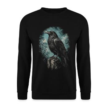 Raven Raven - Sweat-shirt Unisexe - noir - Devant - Alina (178cm) & Michal (187cm)