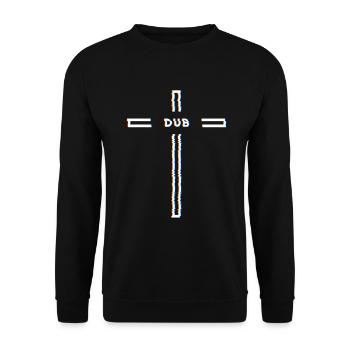 Croix Dub – Musik-Dub-Reggae-Soundsystem kostenlos - Unisex Pullover - Schwarz - Vorne - Alina (178cm) & Michal (187cm)