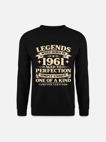 Né en 1961 Simplement unique - Sweat-shirt Unisexe - noir