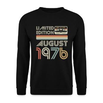 Cassette | Meilleur d’août 1976 | Édition limitée - Sweat-shirt Unisexe - noir - Devant - Alina (178cm) & Michal (187cm)