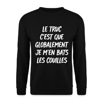 Cadeau humour personnalisé - Sweat-shirt Unisexe - noir - Devant - Alina (178cm) & Michal (187cm)