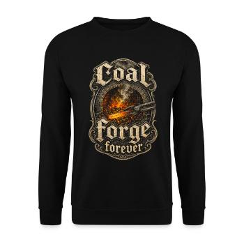 Forgeron Forgeron Maréchal-ferrer Forge à charbon pour toujours - Sweat-shirt Unisexe - noir - Devant - Alina (178cm) & Michal (187cm)