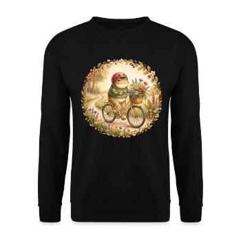 Nature du Cottage Snow, Vélo Grenouille - Sweat-shirt Unisexe - noir - Devant - Alina (178cm) & Michal (187cm)