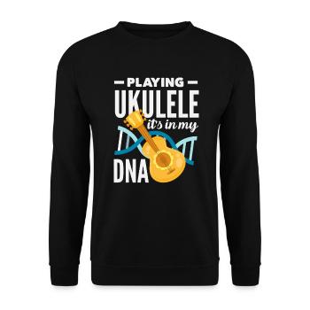 Designs et expressions amusantes de ukulélé - Sweat-shirt Unisexe - noir - Devant - Alina (178cm) & Michal (187cm)