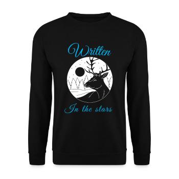 Écrit dans les étoiles, écrivain indépendant - Sweat-shirt Unisexe - noir - Devant - Alina (178cm) & Michal (187cm)