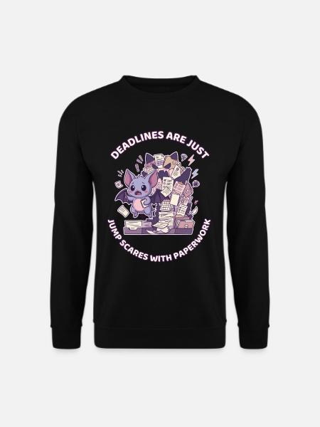 Deadlines Are Jump Scares With Paperwork - Unisex Sweatshirt - black
