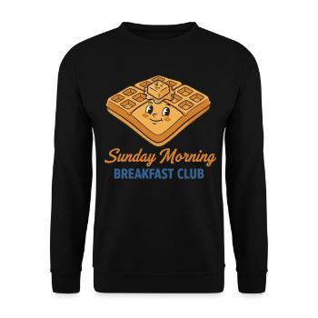 Breakfast Sunday Morning Breakfast Club Funny - Unisex Sweatshirt - black - Front - Alina (178cm) & Michal (187cm)