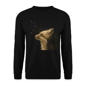 Fuchs Natur Waldtier Wildnis Tierliebe - Unisex Pullover - Schwarz - Vorne - Alina (178cm) & Michal (187cm)