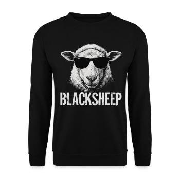 Schwarzes Schaf Sarkasmus Shirt - Unisex Pullover - Schwarz - Vorne - Alina (178cm) & Michal (187cm)