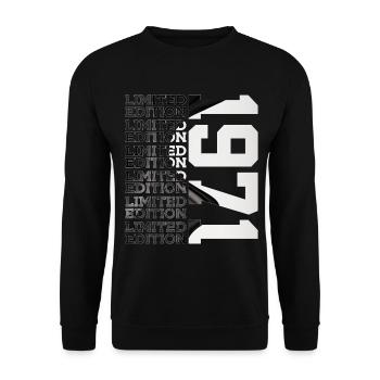 55 ANS ÉDITION LIMITÉE 1971 55E ANNIVERSAIRE - Sweat-shirt Unisexe - noir - Devant - Alina (178cm) & Michal (187cm)