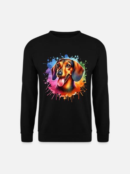 Dachshund Motif - Unisex Sweatshirt - black