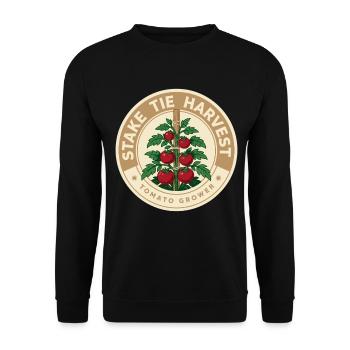 Motif de la récolte des plants de tomates dans le style vintage - Sweat-shirt Unisexe - noir - Devant - Alina (178cm) & Michal (187cm)