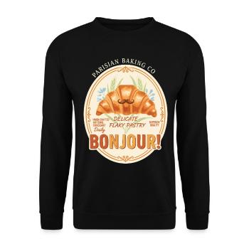 Petit-déjeuner Brunch drôle Café Beurre de cacahuète Érable - Sweat-shirt Unisexe - noir - Devant - Alina (178cm) & Michal (187cm)