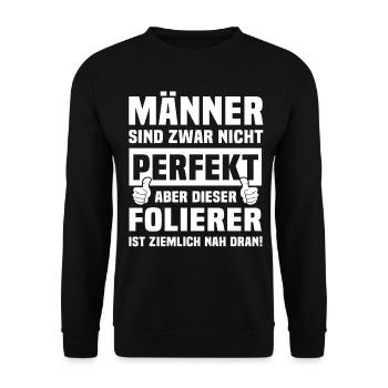 Folier - Sweat-shirt Unisexe - noir - Devant - Alina (178cm) & Michal (187cm)
