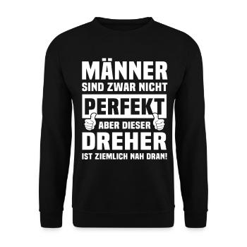 Dreher - Unisex Pullover - Schwarz - Vorne - Alina (178cm) & Michal (187cm)