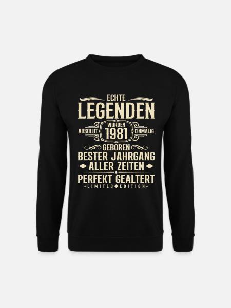 Jahrgang 1981 Geburtstag Absolut Einmalig - Unisex Pullover - Schwarz