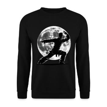 Tai Chi Zen Meditation – Chi Qigong Training - Unisex Pullover - Schwarz - Vorne - Alina (178cm) & Michal (187cm)