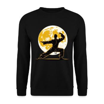 Tai Chi Zen Meditation – Chi Qigong Training - Unisex Pullover - Schwarz - Vorne - Alina (178cm) & Michal (187cm)