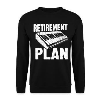 Retirement Plan Piano Keyboard - Unisex Pullover - Schwarz - Vorne - Alina (178cm) & Michal (187cm)