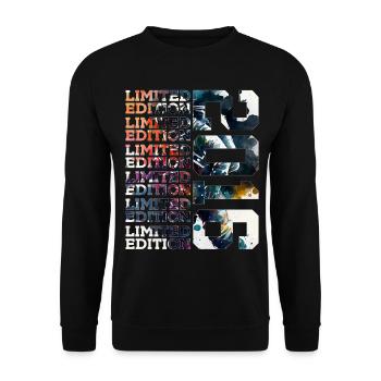 WELTRAUM 10 JAHRE 2016 ASTRONAUT 10. GEBURTSTAG - Unisex Pullover - Schwarz - Vorne - Alina (178cm) & Michal (187cm)