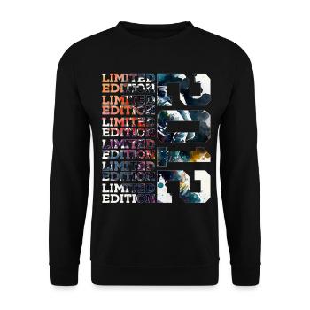 WELTRAUM 14 JAHRE 2012 ASTRONAUT 14. GEBURTSTAG - Unisex Pullover - Schwarz - Vorne - Alina (178cm) & Michal (187cm)