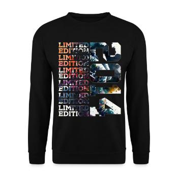 WELTRAUM 12 JAHRE 2014 ASTRONAUT 12. GEBURTSTAG - Unisex Pullover - Schwarz - Vorne - Alina (178cm) & Michal (187cm)