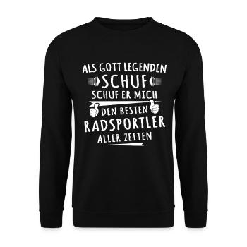 Radsportler - Unisex Pullover - Schwarz - Vorne - Alina (178cm) & Michal (187cm)