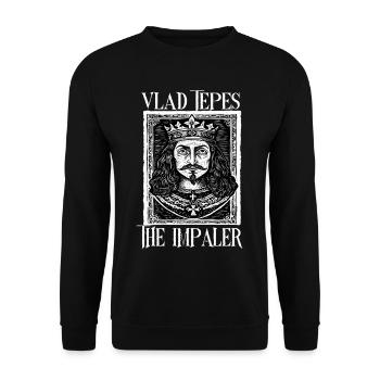 Vlad Tepes Der Impaler Kunst - Unisex Pullover - Schwarz - Vorne - Alina (178cm) & Michal (187cm)