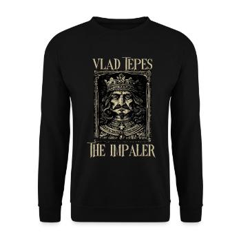 Vlad Tepes: Der Impaler - Unisex Pullover - Schwarz - Vorne - Alina (178cm) & Michal (187cm)