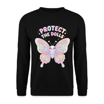 Protégez les poupées Papillon - Sweat-shirt Unisexe - noir - Devant - Alina (178cm) & Michal (187cm)