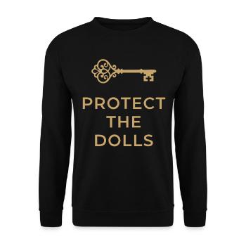 Protéger la clé des poupées en or - Sweat-shirt Unisexe - noir - Devant - Alina (178cm) & Michal (187cm)
