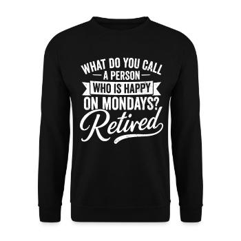 Retirement Plan Guitar - Unisex Sweatshirt - black - Front - Alina (178cm) & Michal (187cm)
